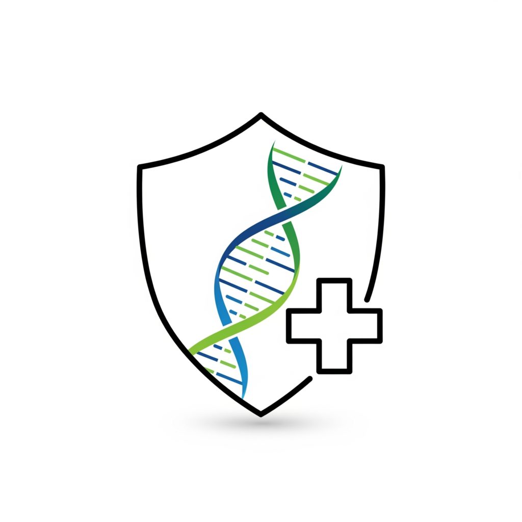 Abstract DNA Shield Graphic